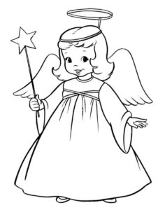 Desenho de Anjos Desenho Colorir Imprimir 13