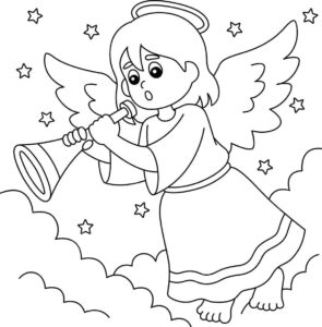 Desenho de Anjos Desenho Colorir Imprimir 15