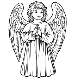 Desenho de Anjos Desenho Colorir Imprimir 16