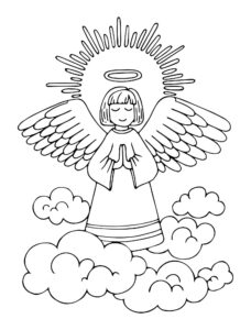 Desenho de Anjos Desenho Colorir Imprimir 24