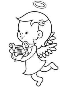 Desenho de Anjos Desenho Colorir Imprimir 26