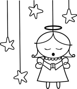 Desenho de Anjos Desenho Colorir Imprimir 27