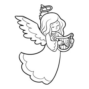 Desenho de Anjos Desenho Colorir Imprimir 28