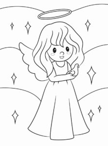 Desenho de Anjos Desenho Colorir Imprimir 29