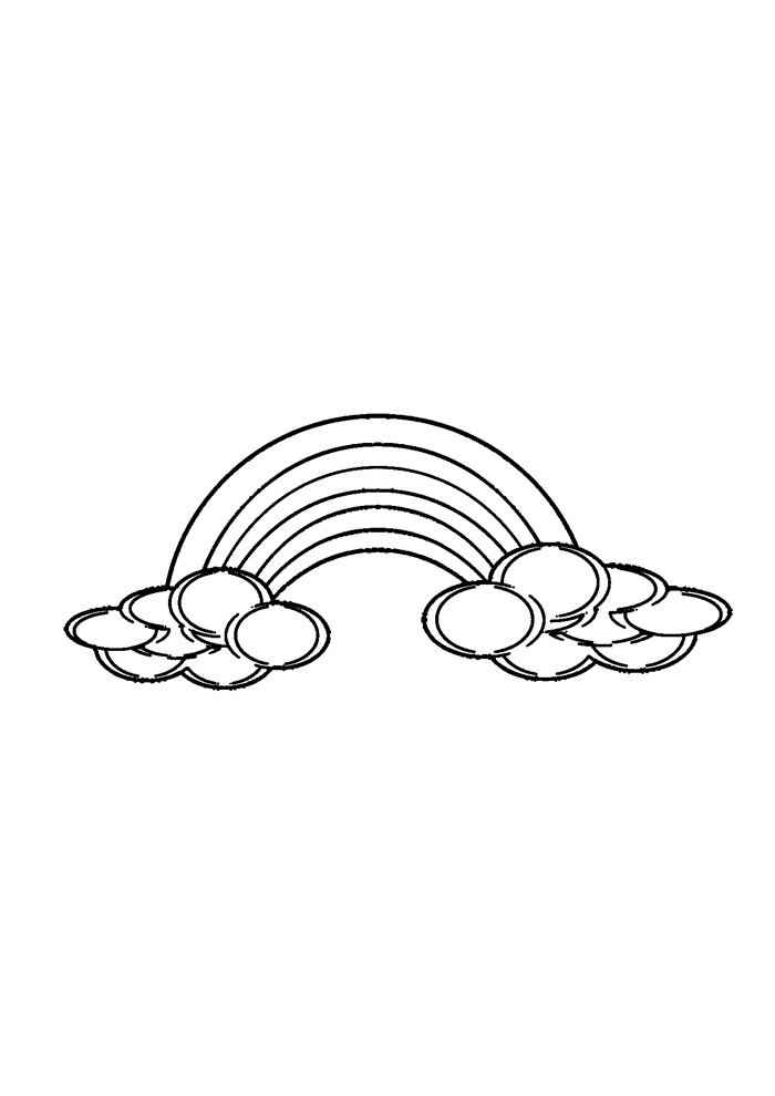 Desenho de Arco Iris Desenho Colorir Imprimir 02