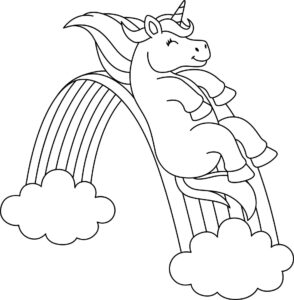 Desenho de Arco Iris Desenho Colorir Imprimir 03