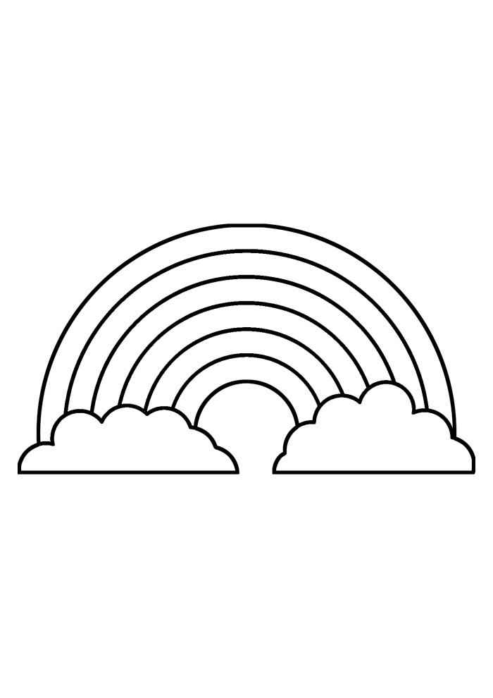 Desenho de Arco Iris Desenho Colorir Imprimir 04
