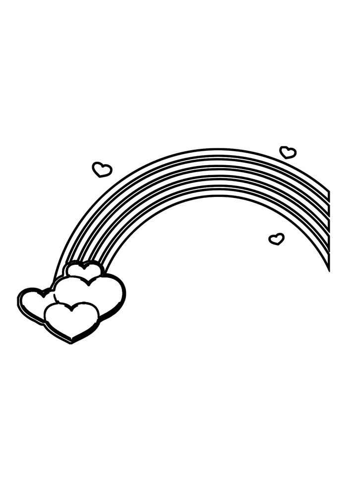 Desenho de Arco Iris Desenho Colorir Imprimir 12