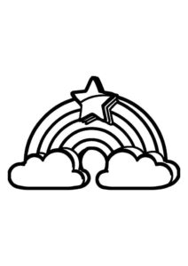Desenho de Arco Iris Desenho Colorir Imprimir 18