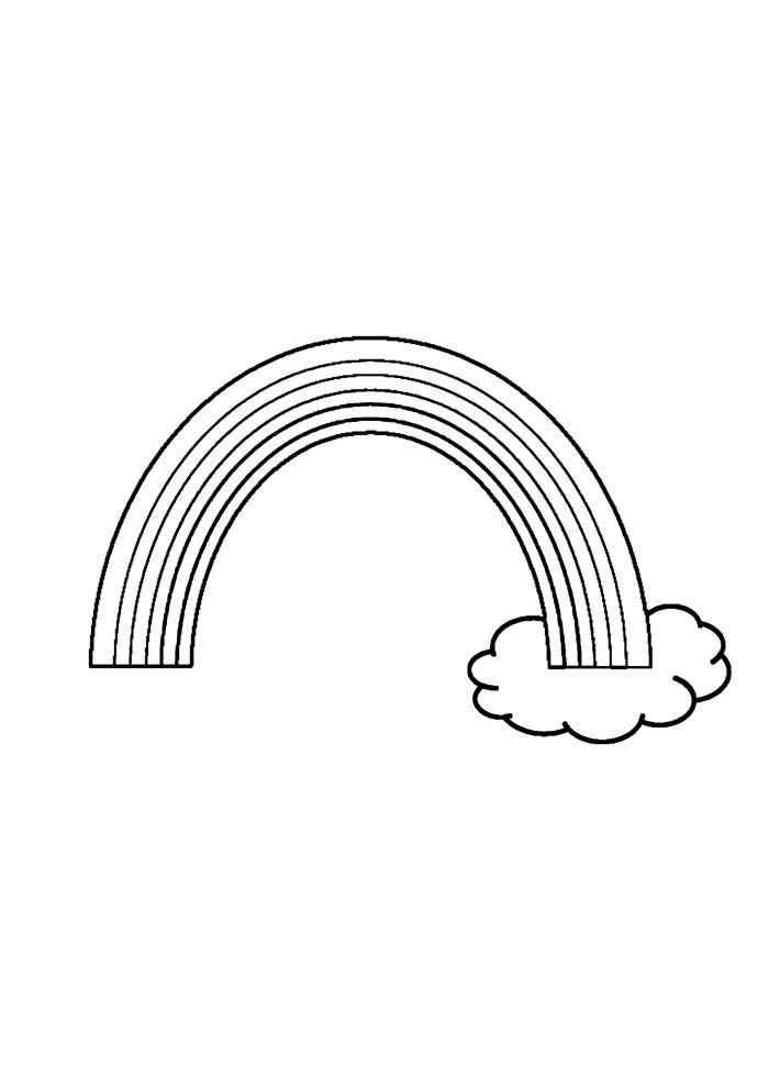 Desenho de Arco Iris Desenho Colorir Imprimir 20
