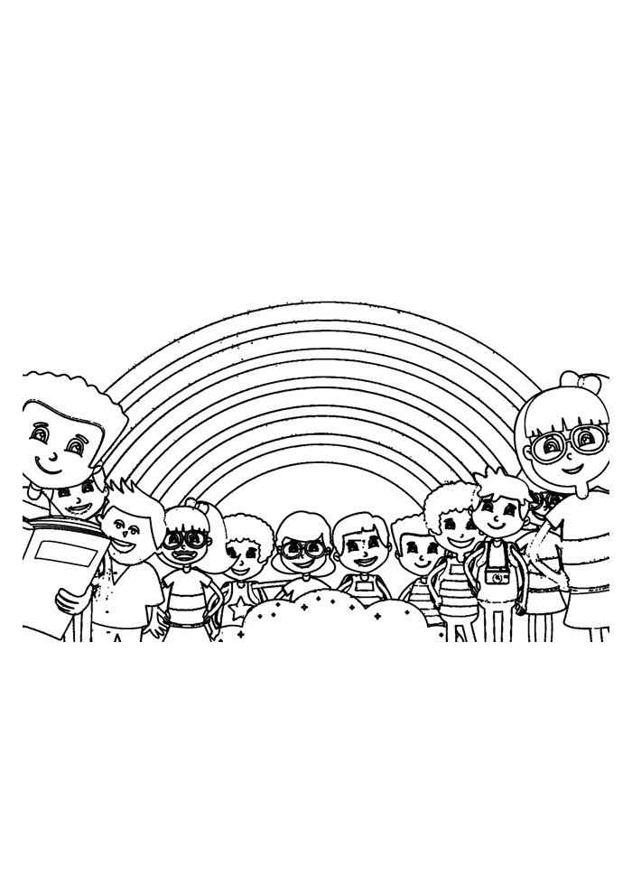 Desenho de Arco Iris Desenho Colorir Imprimir 25