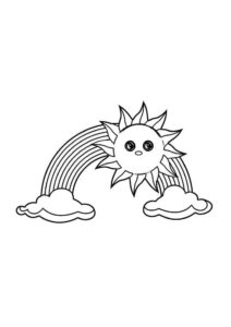 Desenho de Arco Iris Desenho Colorir Imprimir 26