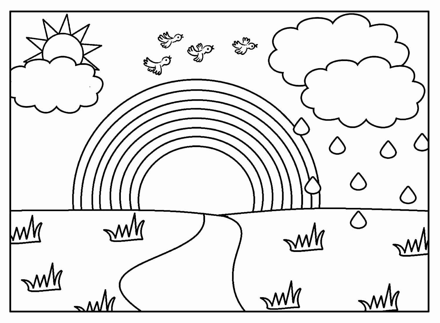 Desenho de Arco Iris Desenho Colorir Imprimir 41