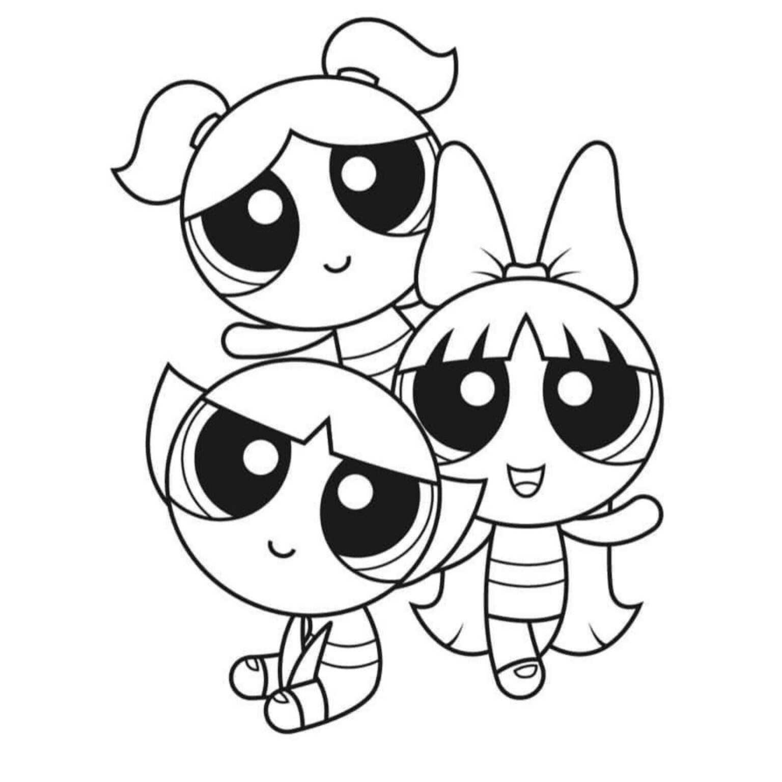 Desenhos das Meninas Super-Poderosas para Imprimir e Colorir