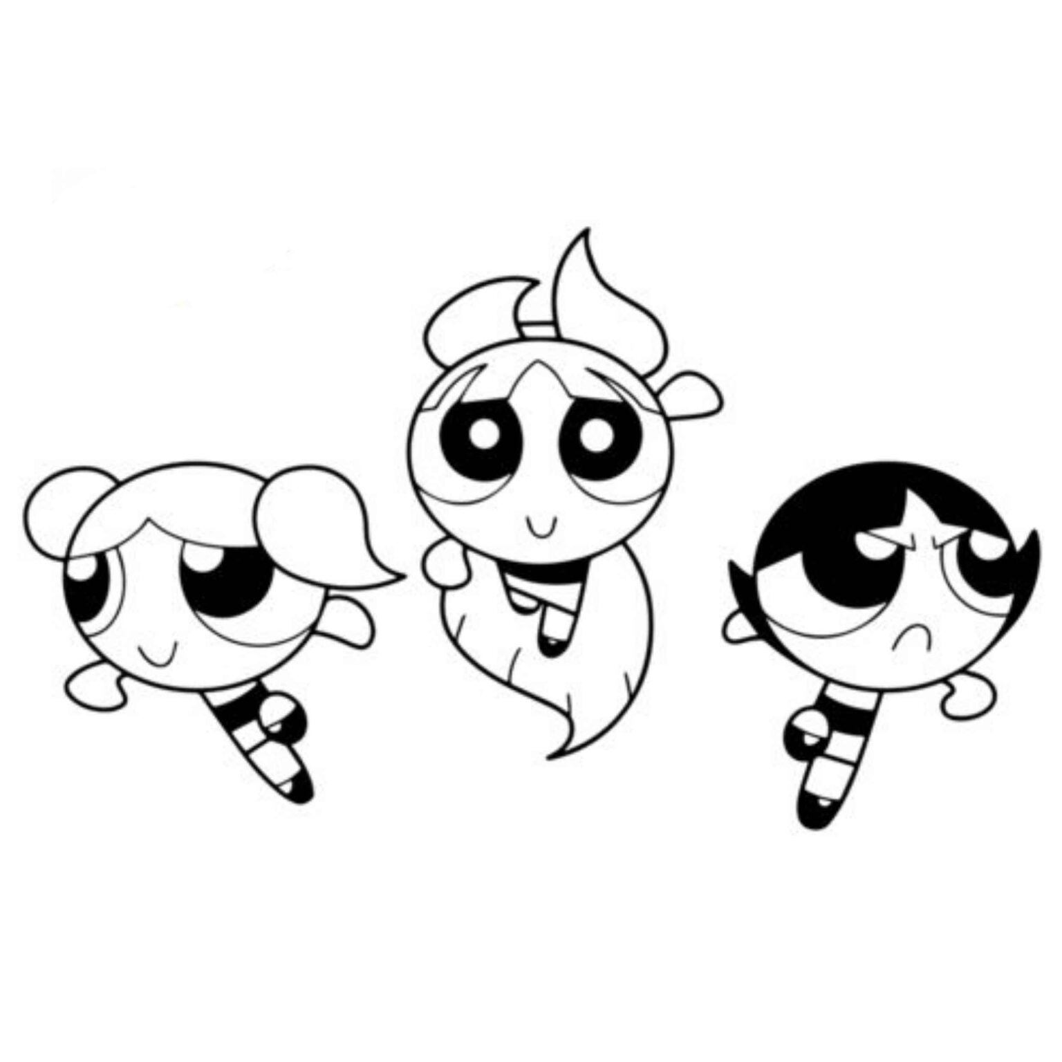 Desenhos das Meninas Super-Poderosas para Imprimir e Colorir