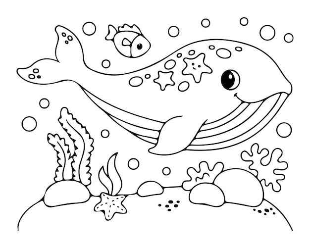 Desenho de Baleias Desenho Colorir Imprimir 02