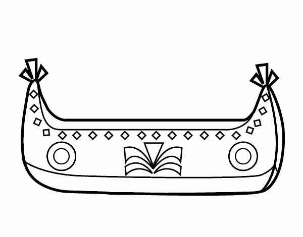 Desenho de Barco Indiano