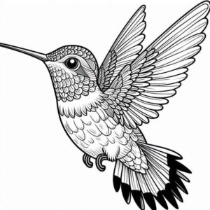 Desenho de Beija Flor Desenho Colorir Imprimir 01