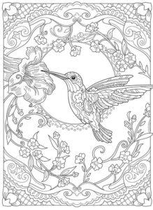 Desenho de Beija Flor Desenho Colorir Imprimir 04