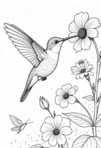 Desenho de Beija Flor Desenho Colorir Imprimir 07