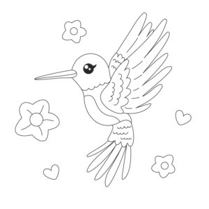 Desenho de Beija Flor Desenho Colorir Imprimir 09