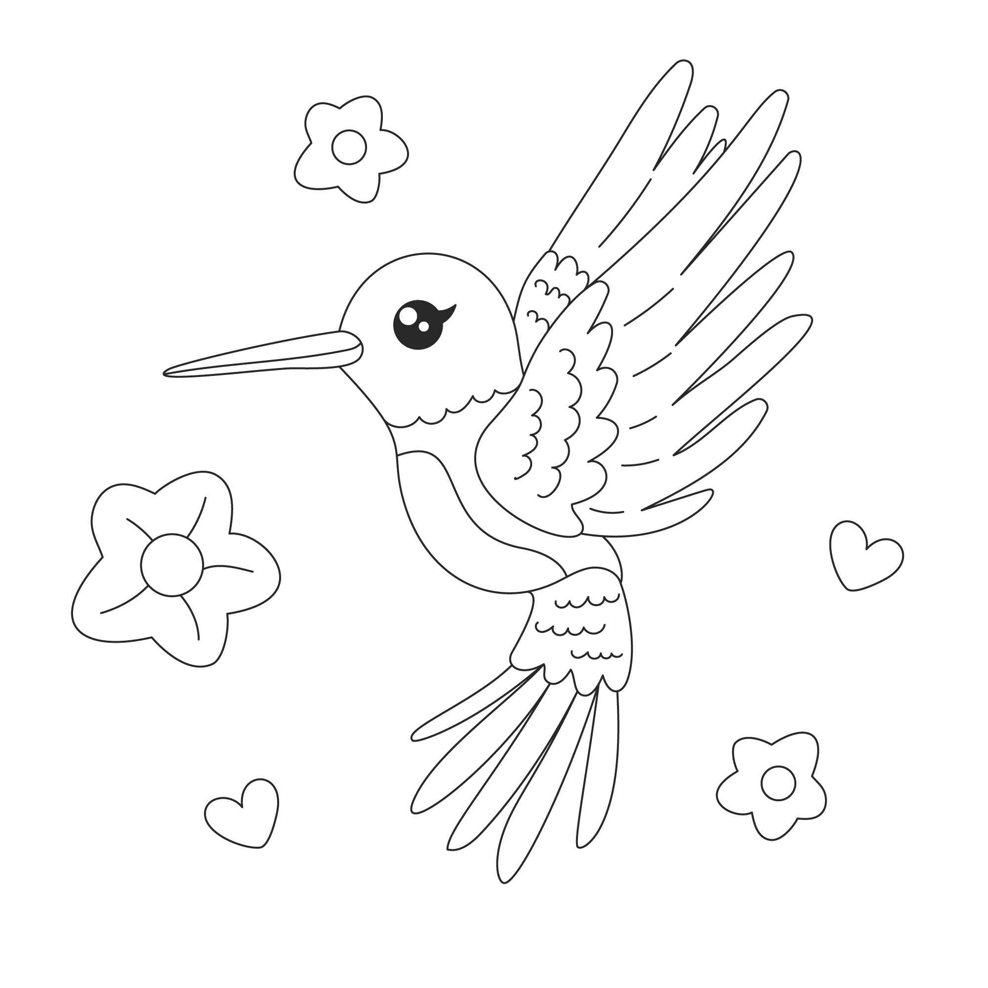 Desenho de Beija Flor Desenho Colorir Imprimir 09