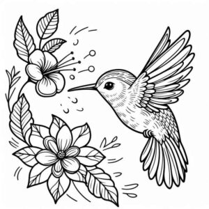 Desenho de Beija Flor Desenho Colorir Imprimir 10