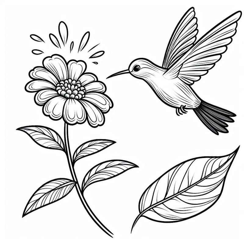 Desenho de Beija Flor Desenho Colorir Imprimir 12