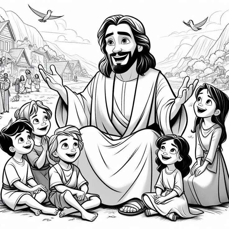 Desenho de Bíblicos Desenho Colorir Imprimir 08