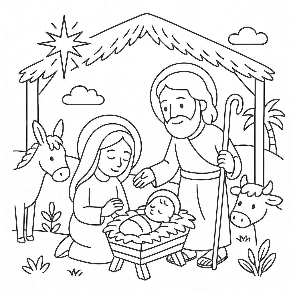 Desenho de Bíblicos Desenho Colorir Imprimir 16