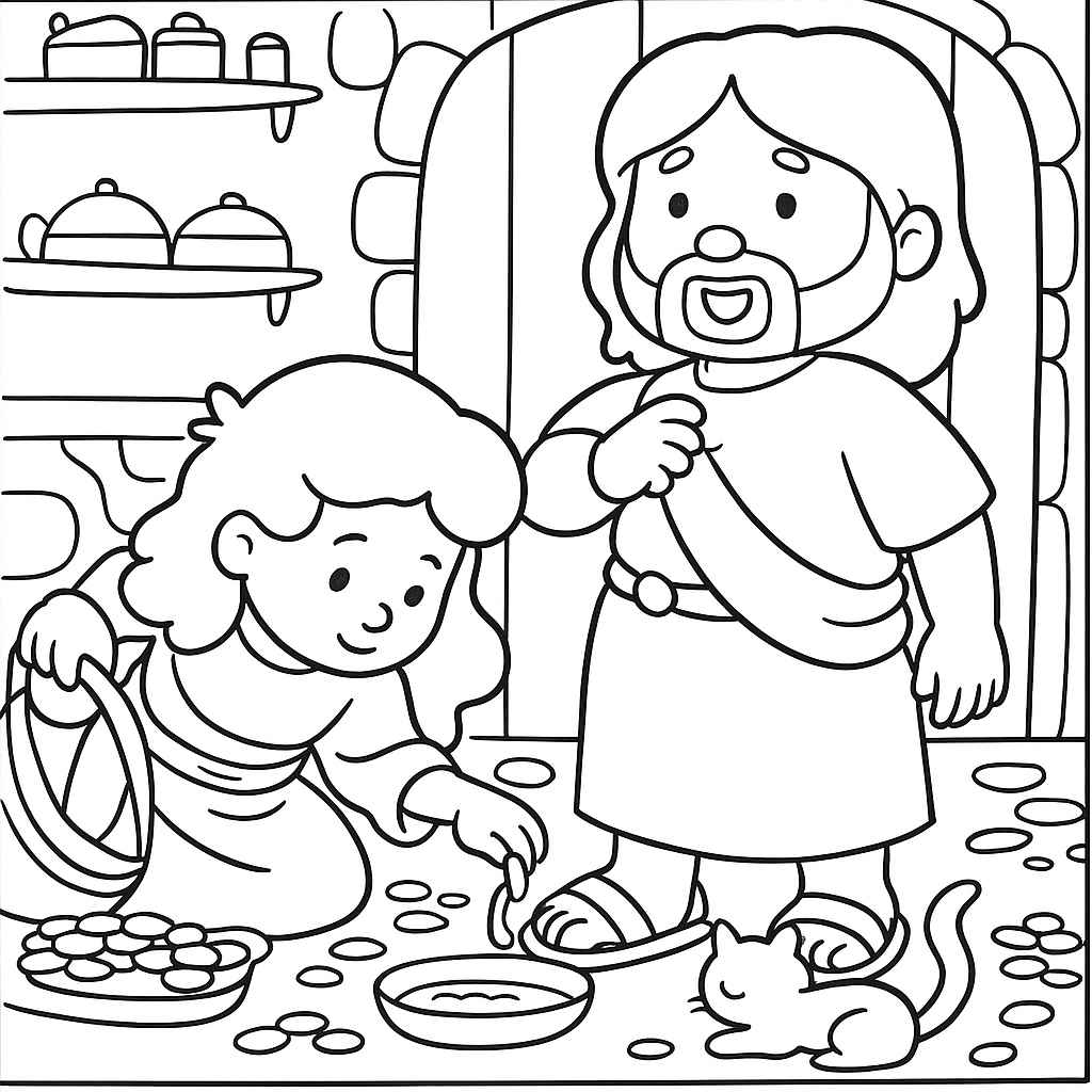 Desenho de Bíblicos Desenho Colorir Imprimir 25