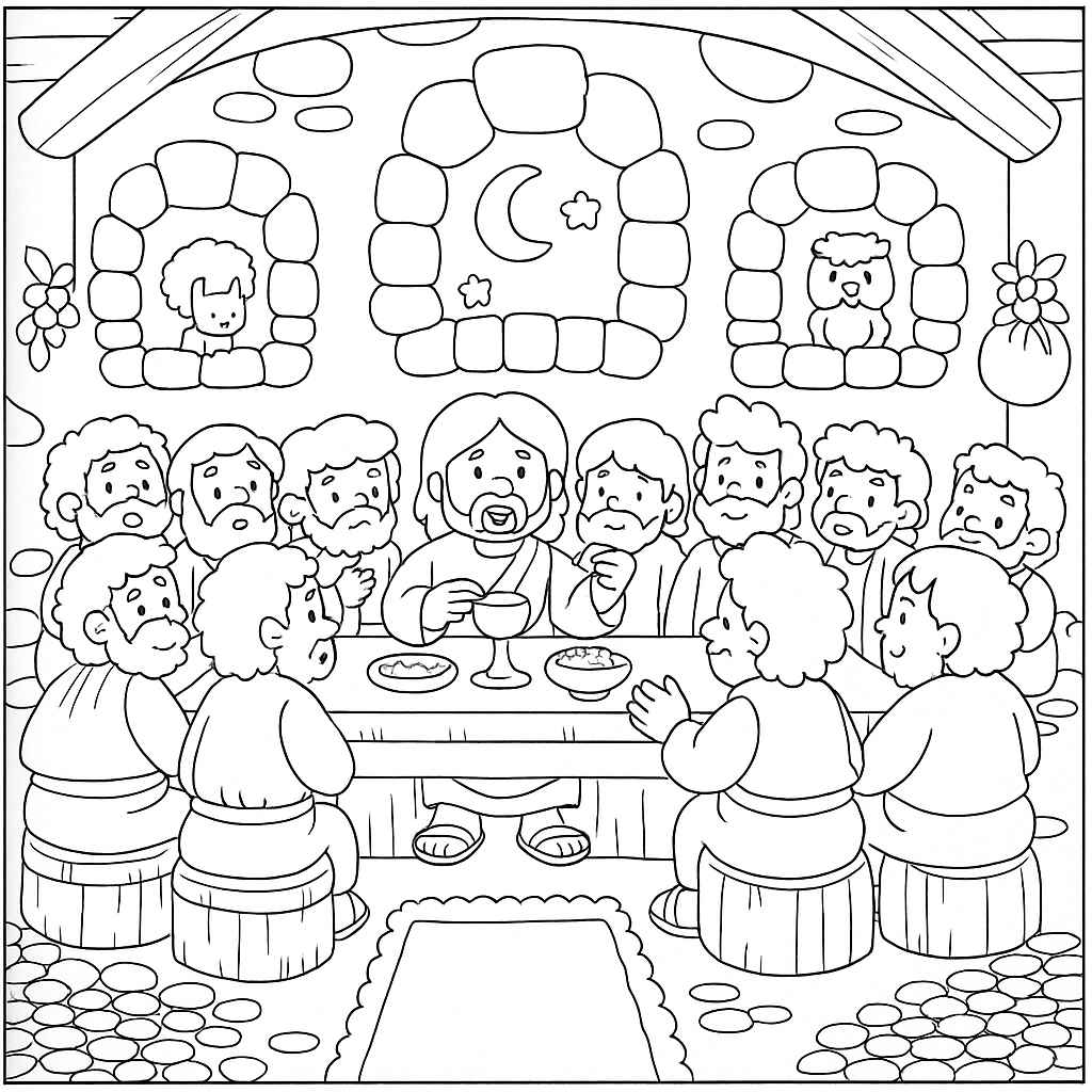 Desenho de Bíblicos Desenho Colorir Imprimir 26