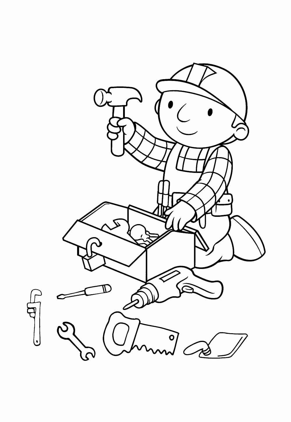 Desenho de Bob O Construtor Desenho Colorir Imprimir 02