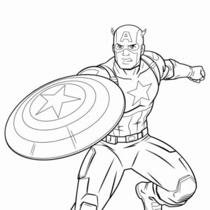 Desenho de Capitão América Desenho Colorir Imprimir 01