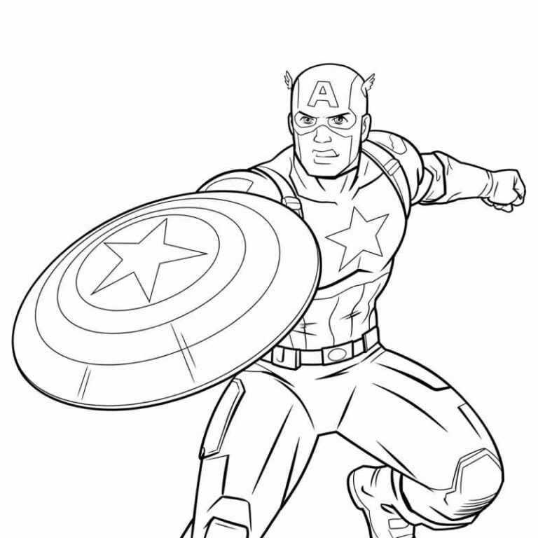 Desenhos do Capitão América para Imprimir e Colorir