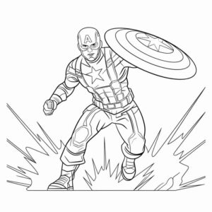 Desenho de Capitão América Desenho Colorir Imprimir 03
