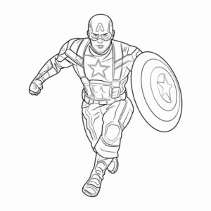 Desenho de Capitão América Desenho Colorir Imprimir 04