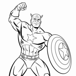 Desenho de Capitão América Desenho Colorir Imprimir 05