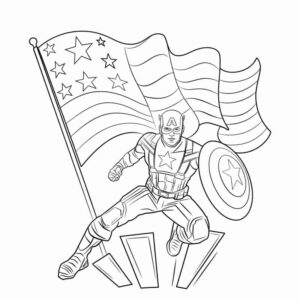Desenho de Capitão América Desenho Colorir Imprimir 07