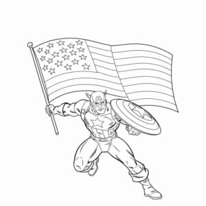 Desenho de Capitão América Desenho Colorir Imprimir 08