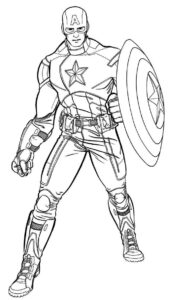 Desenho de Capitão América Desenho Colorir Imprimir 09