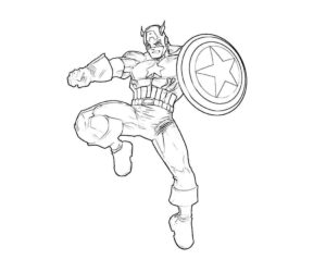 Desenho de Capitão América Desenho Colorir Imprimir 12