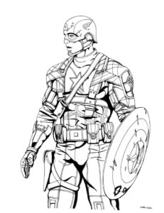 Desenho de Capitão América Desenho Colorir Imprimir 13