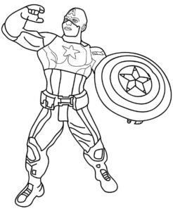 Desenho de Capitão América Desenho Colorir Imprimir 14