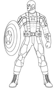 Desenho de Capitão América Desenho Colorir Imprimir 16