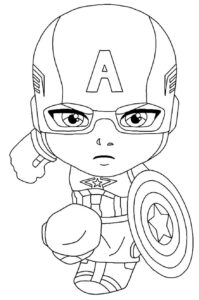Desenho de Capitão América Desenho Colorir Imprimir 17