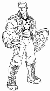 Desenho de Capitão América Desenho Colorir Imprimir 19