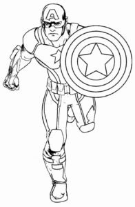Desenho de Capitão América Desenho Colorir Imprimir 20