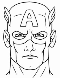 Desenho de Capitão América Desenho Colorir Imprimir 23