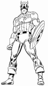 Desenho de Capitão América Desenho Colorir Imprimir 25